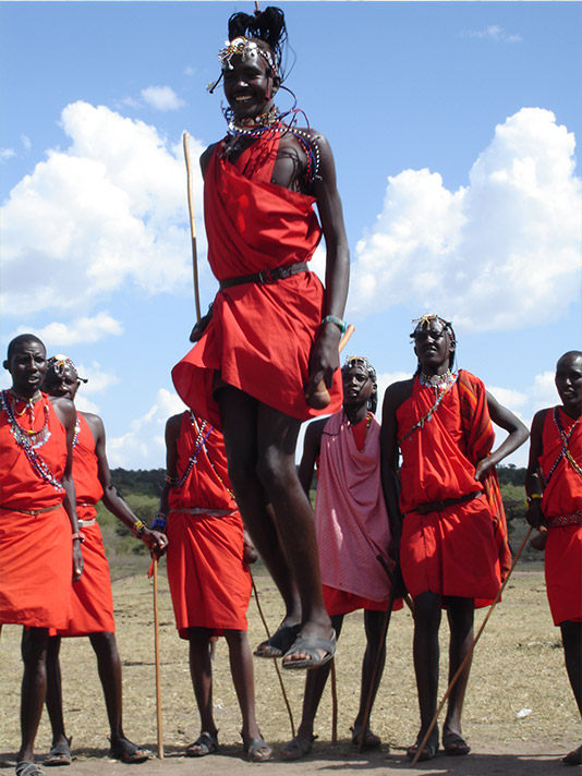 Cultral Maasai Village visit traditional welcome Dance performance
